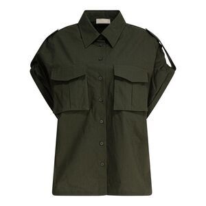 ELIE SAAB Utility Style Short Sleeve Shirt Women GREEN Shirts